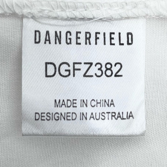 NWT Dangerfield White/Red Retro Little Bitter Frilly Cottage Blouse Top Size 18 - Picture 10 of 11